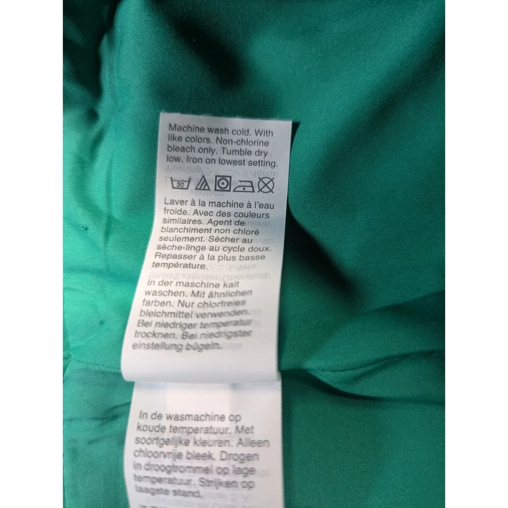 J.Crew Womens Green Scalloped‎ Hem Pencil Skirt Size 4 Stretch Cotton Blend